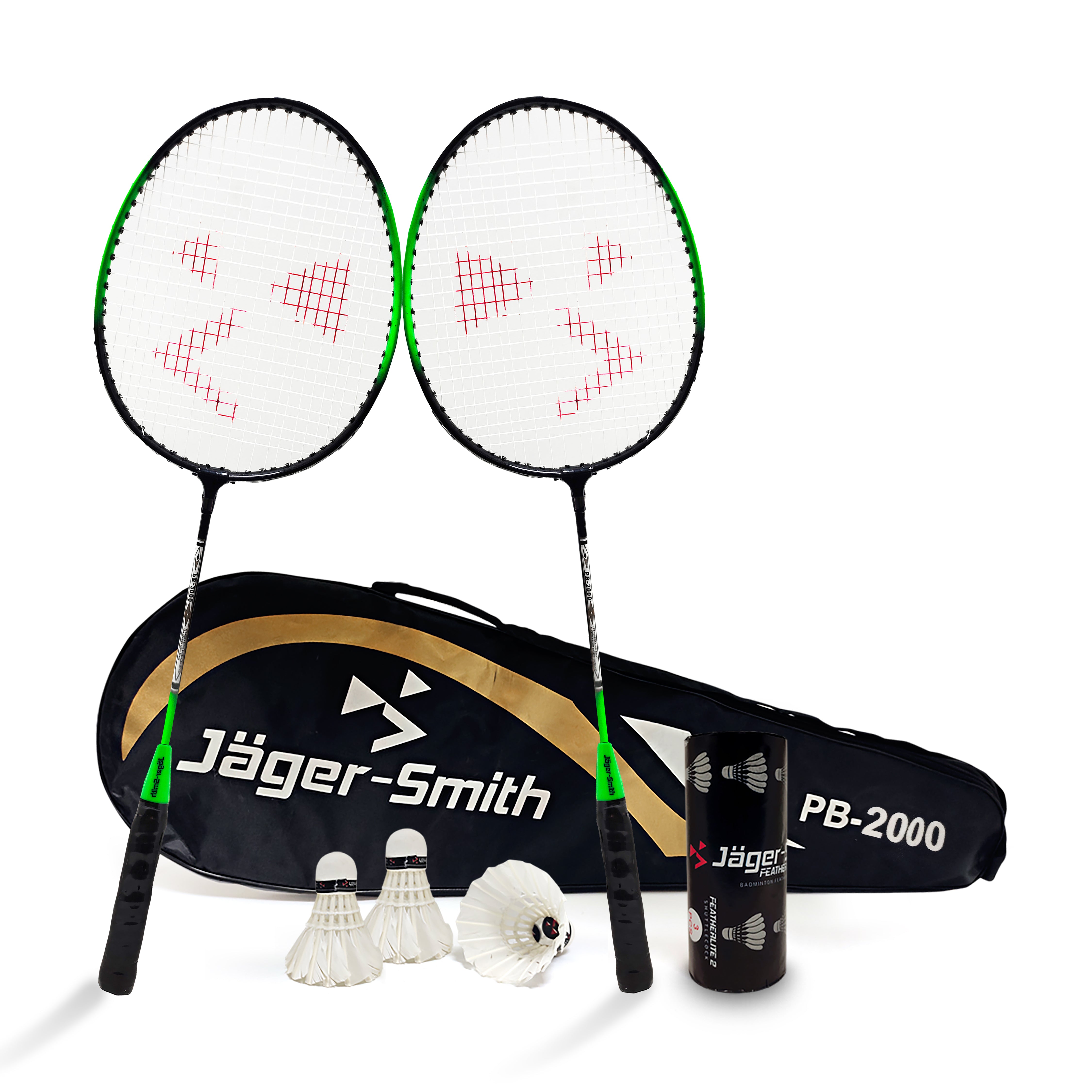 Badminton Racket PB 2000 with 3 Shuttle Cork combo