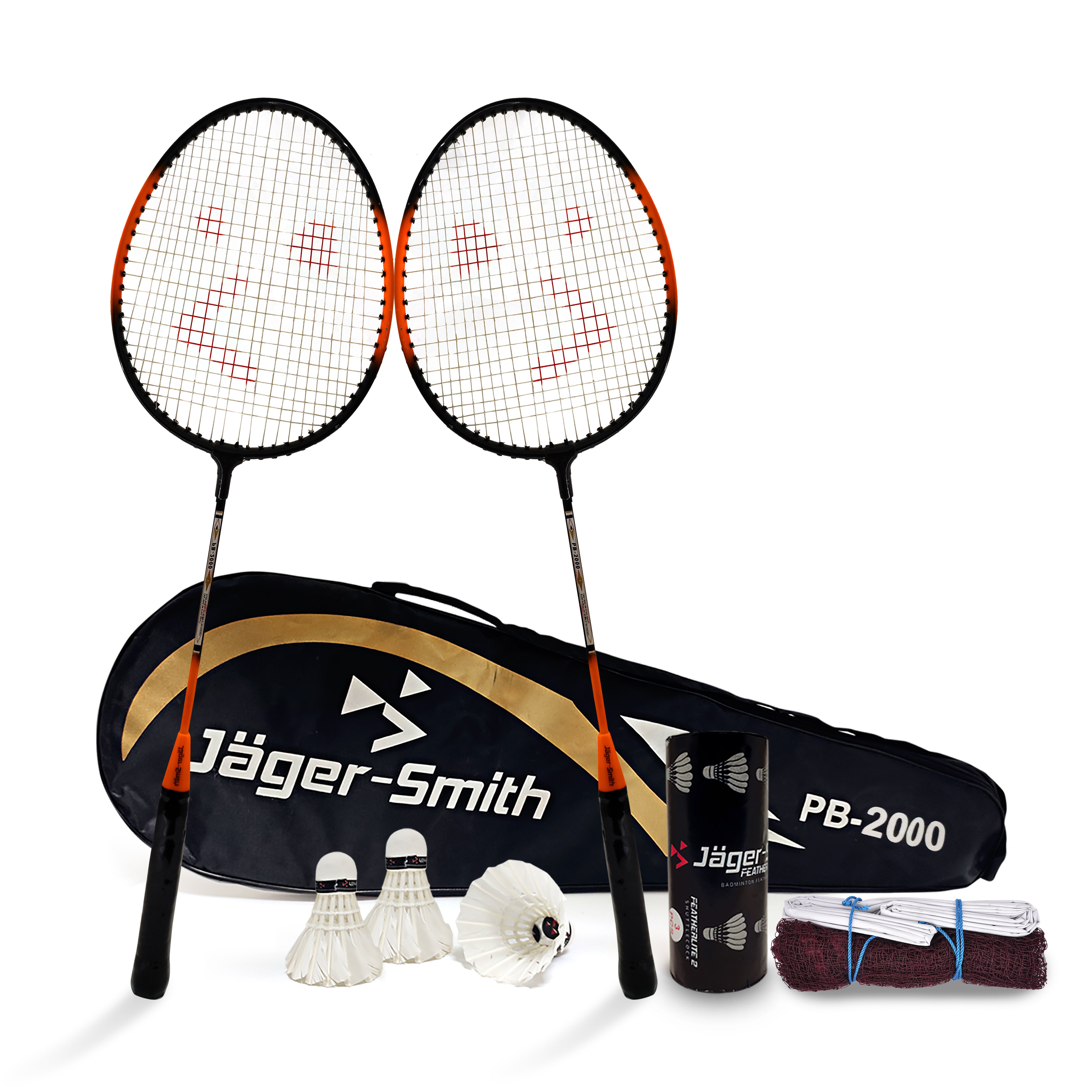 Badminton Racket PB 2000 with 3 Shuttle Cork combo