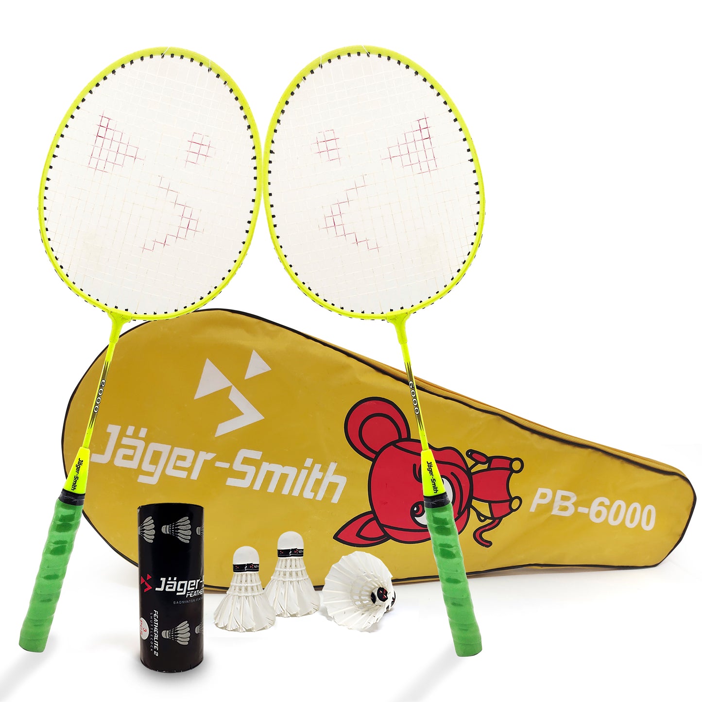 PB-6000 Yellow Badminton Racket