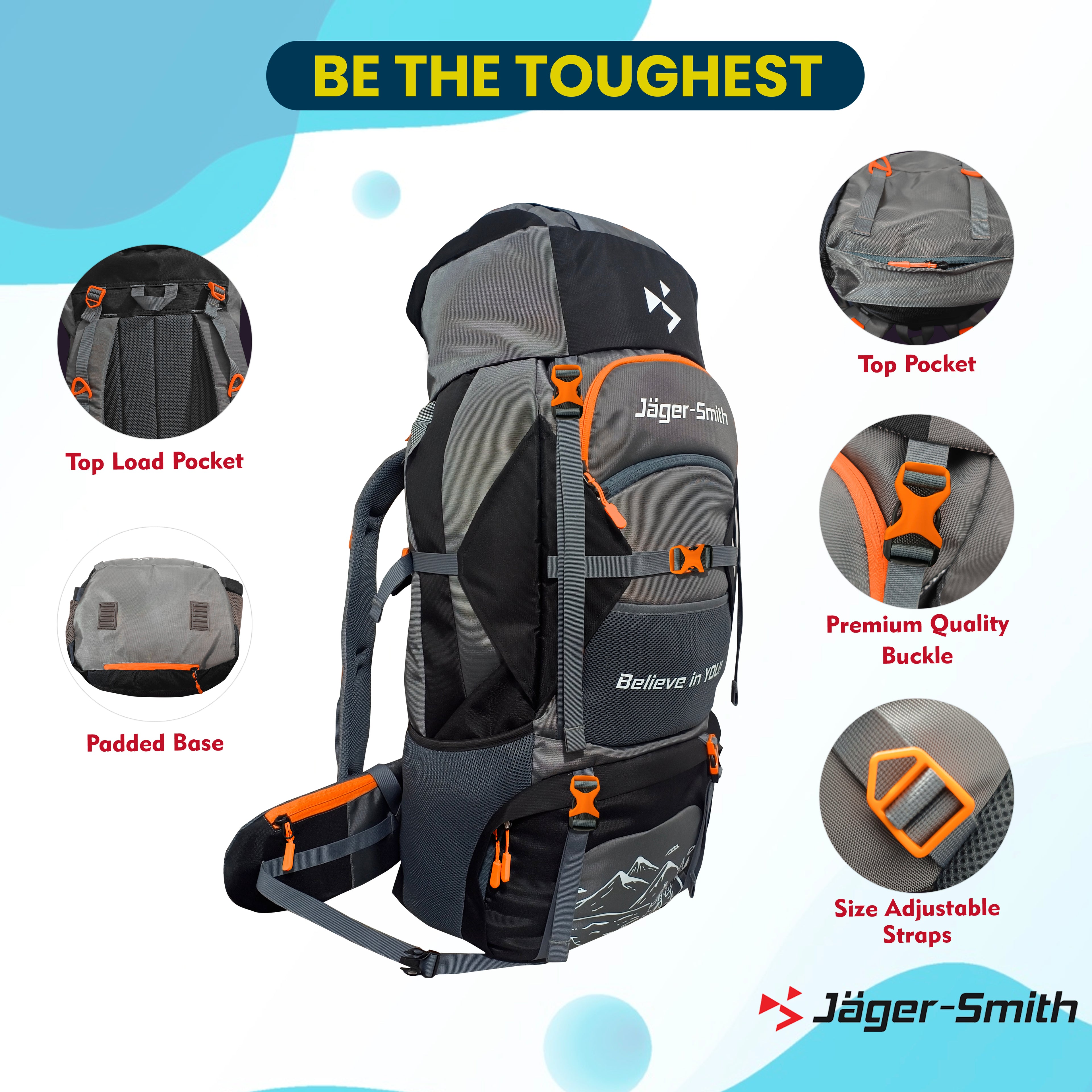 JSTB 700 Rugsack 70 Ltr (Black)